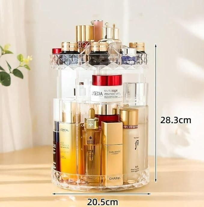 Makeup Organizer Adjustable 360 Rotation Box Case - NeworldStore