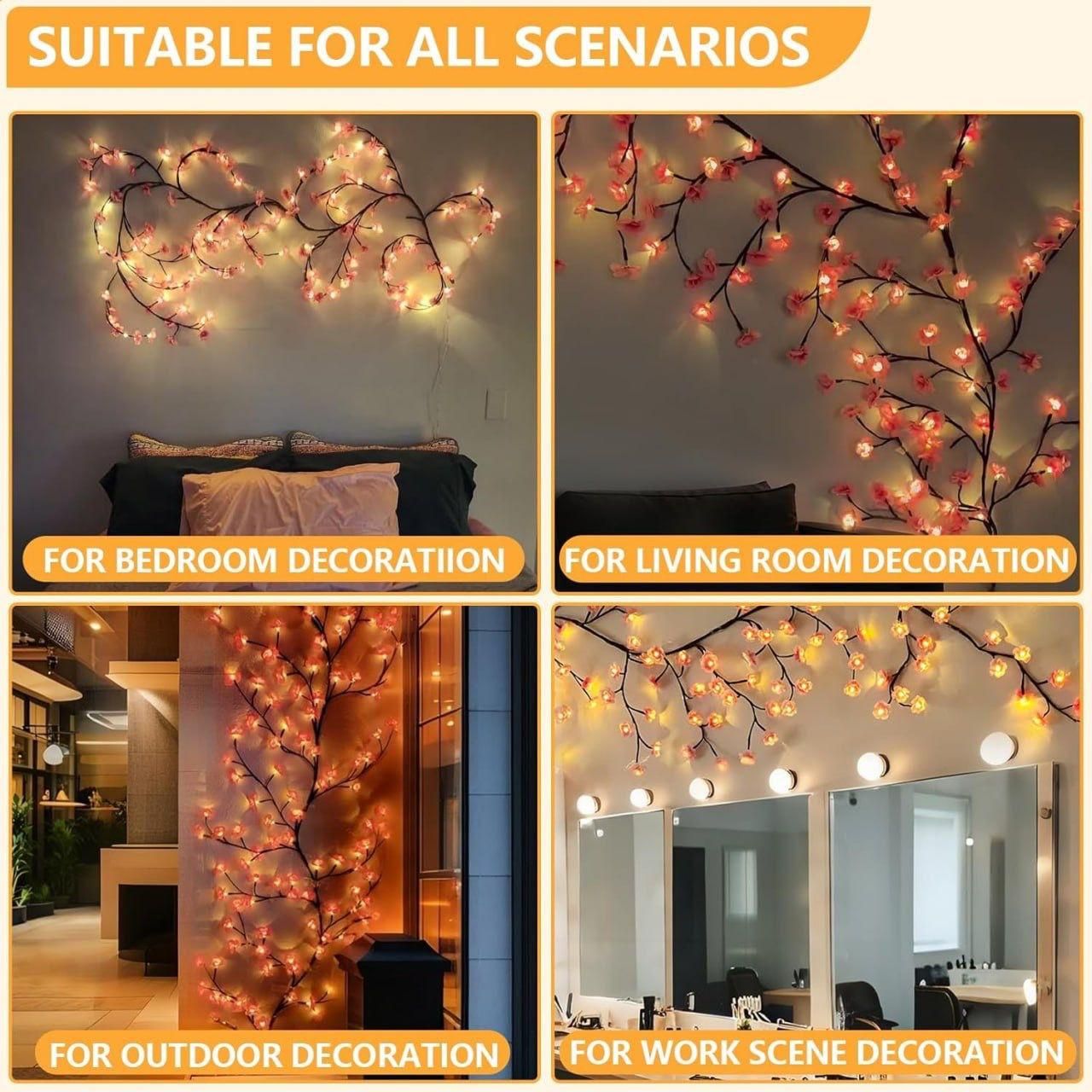 Cherry LED Tree Branch Lights - NeworldStore