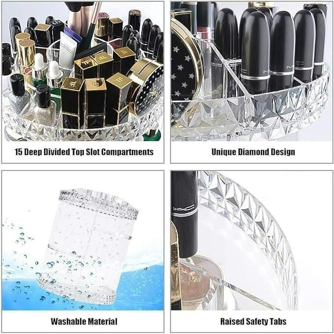 Makeup Organizer Adjustable 360 Rotation Box Case - NeworldStore