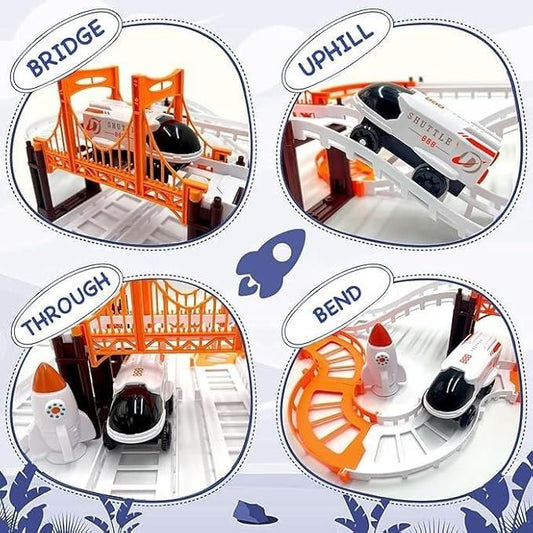 Astronaut Spaceship Track Set - Outer Space Toy Set for Kids - NeworldStore