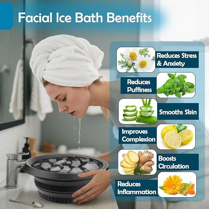 Face Bowl for Ice Portable Washing Basin for Puffiness Relief - NeworldStore