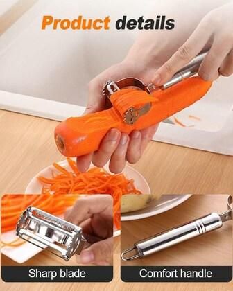 3 in 1 Vegetable - Fruit Peeler Set of 3pc - NeworldStore