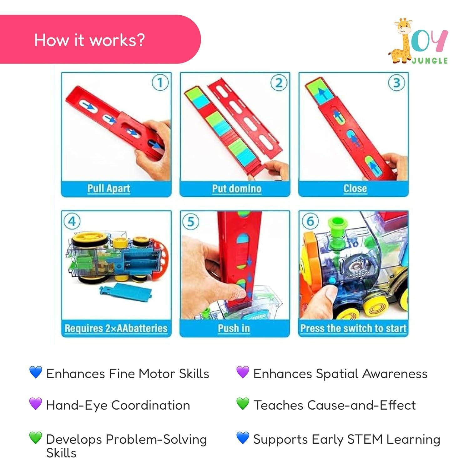 Train Toy Domino Set for Kids BPA Free Plastic with Sound Effects - NeworldStore