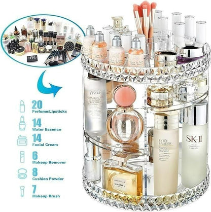 Makeup Organizer Adjustable 360 Rotation Box Case - NeworldStore
