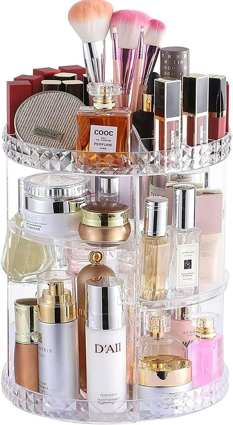 Makeup Organizer Adjustable 360 Rotation Box Case - NeworldStore