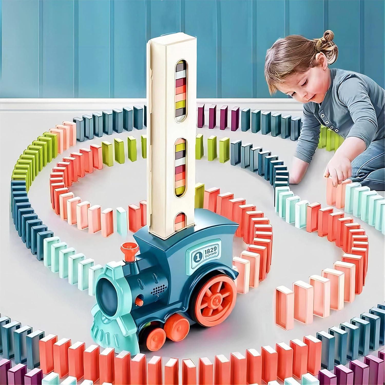 Train Toy Domino Set for Kids BPA Free Plastic with Sound Effects - NeworldStore