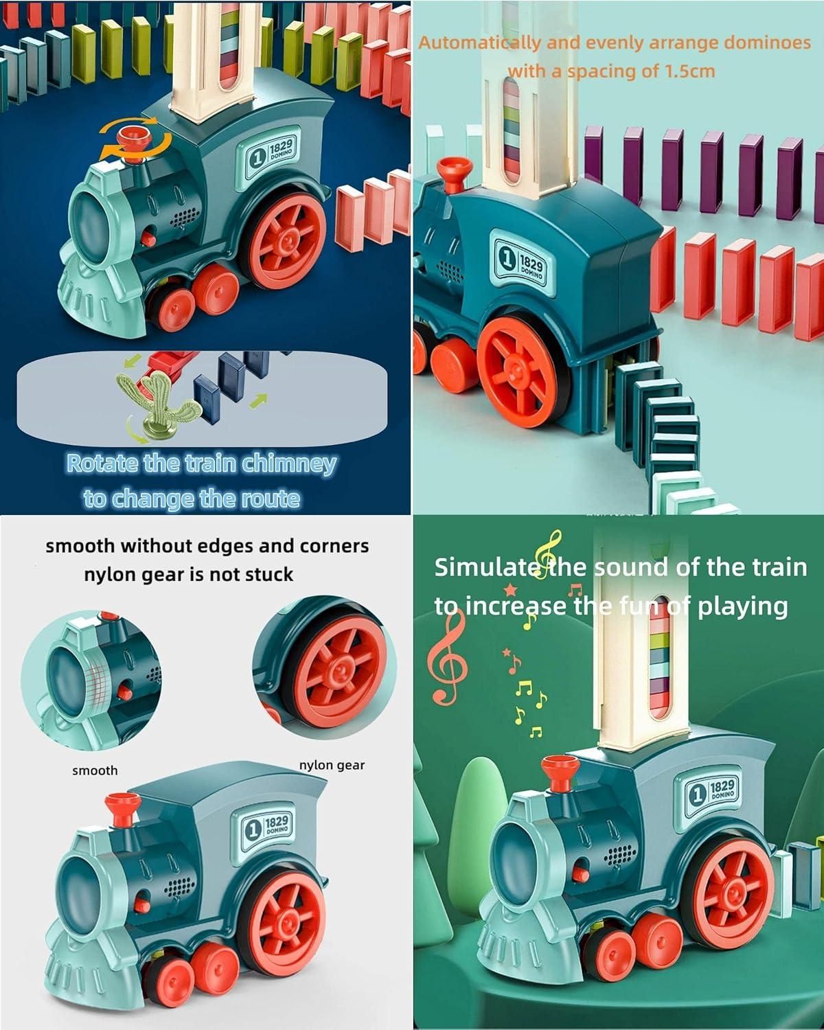 Train Toy Domino Set for Kids BPA Free Plastic with Sound Effects - NeworldStore